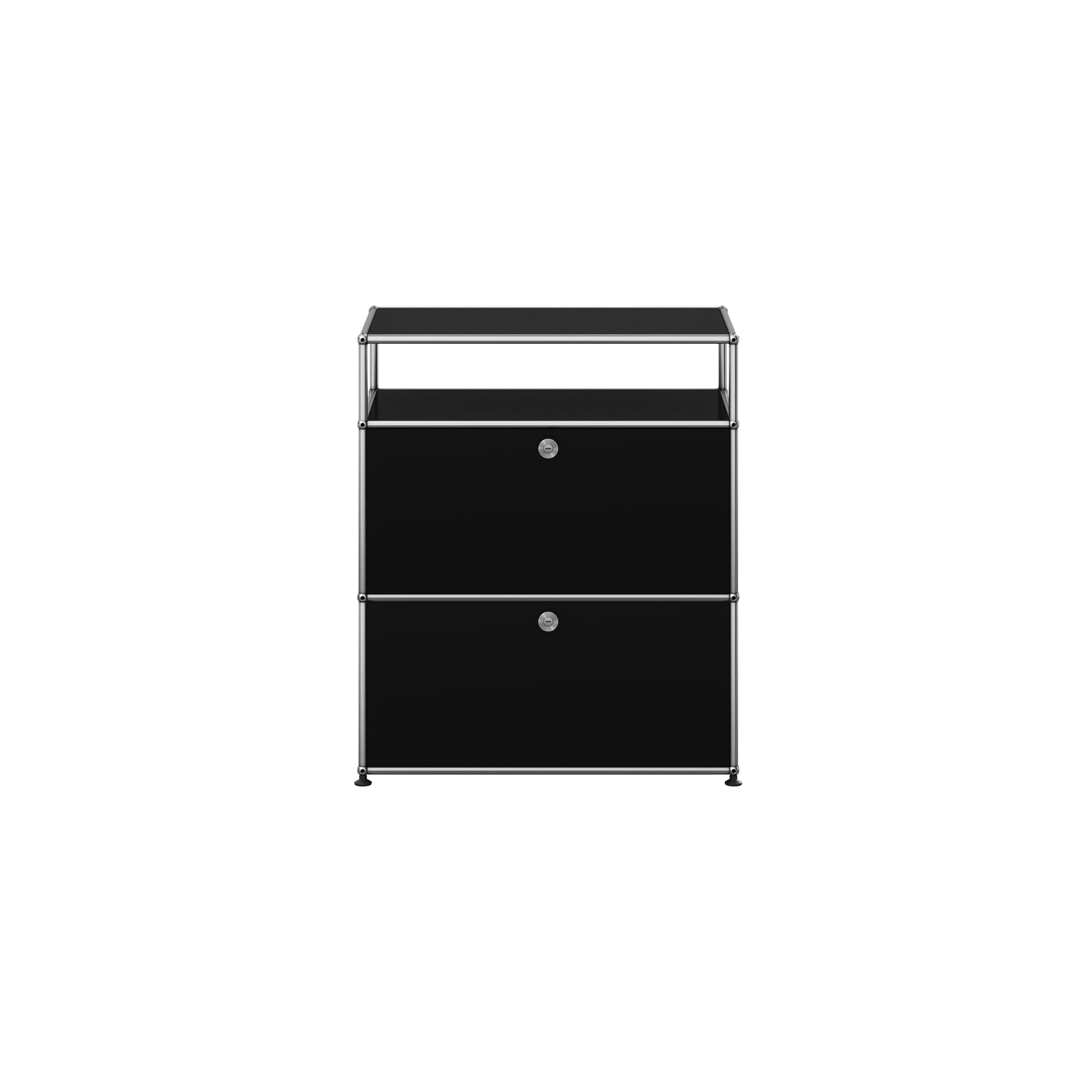 USM Haller | 1x2 Open Shelf Configuration (with top shelf)