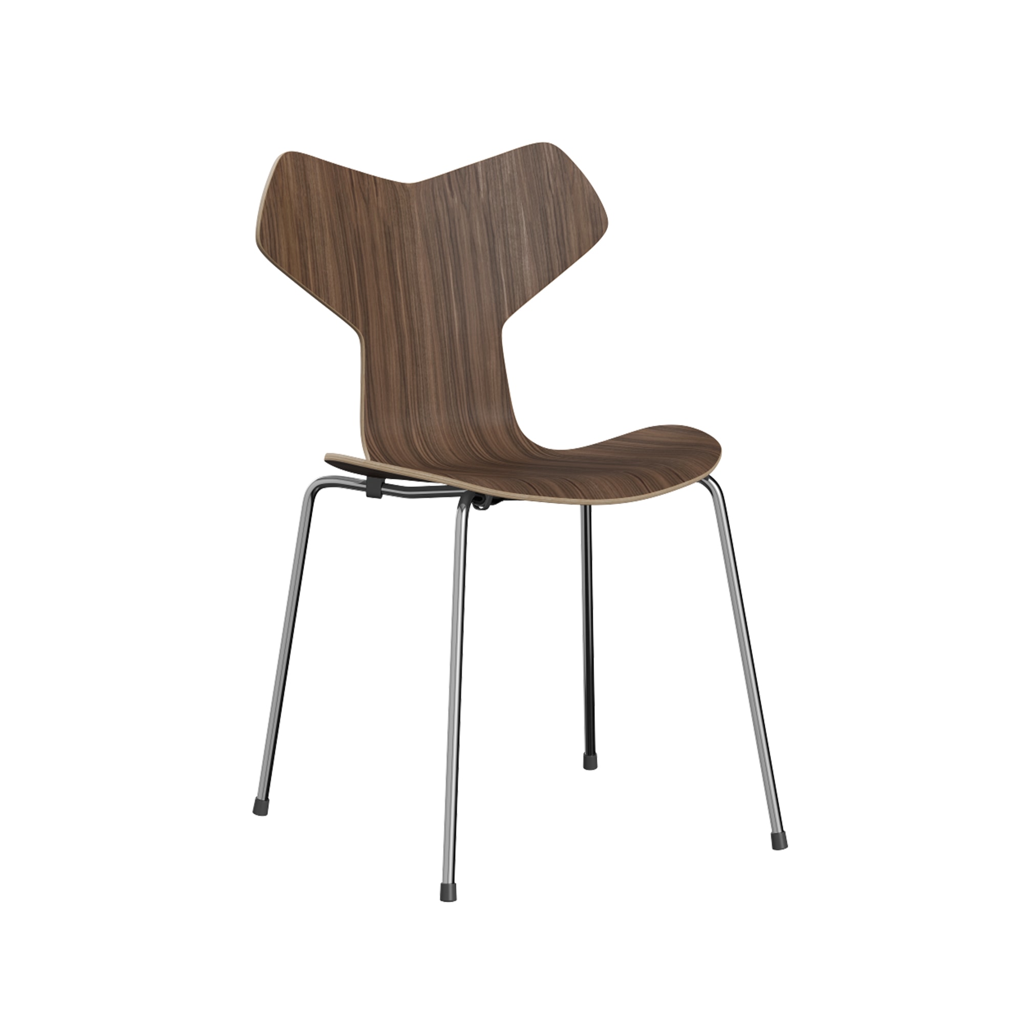 Fritz Hansen | Grand Prix™ 3130 Chair (Clear Lacquered Walnut Veneer)