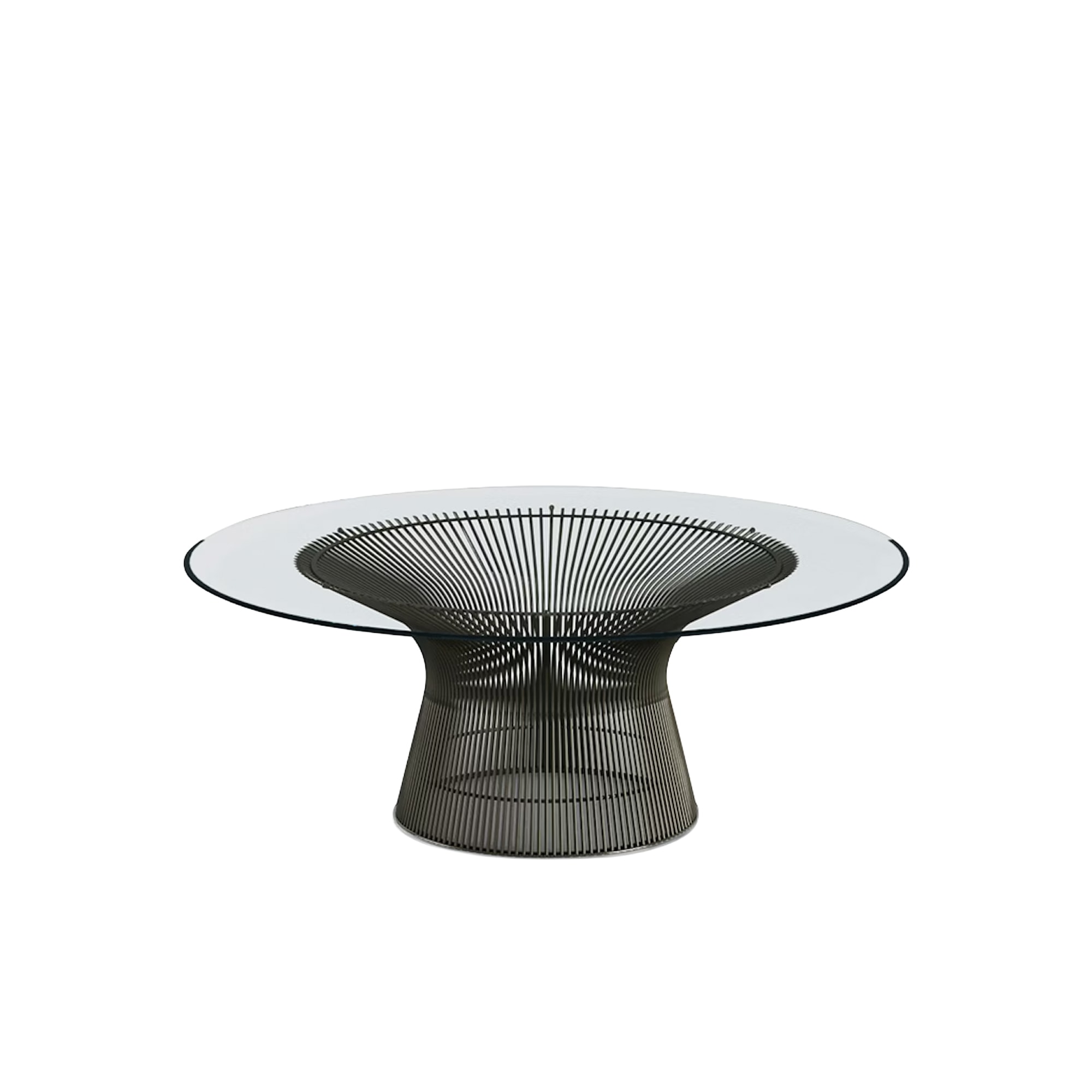 Knoll | Platner Coffee Table 42 (Bronze / Clear Glass)