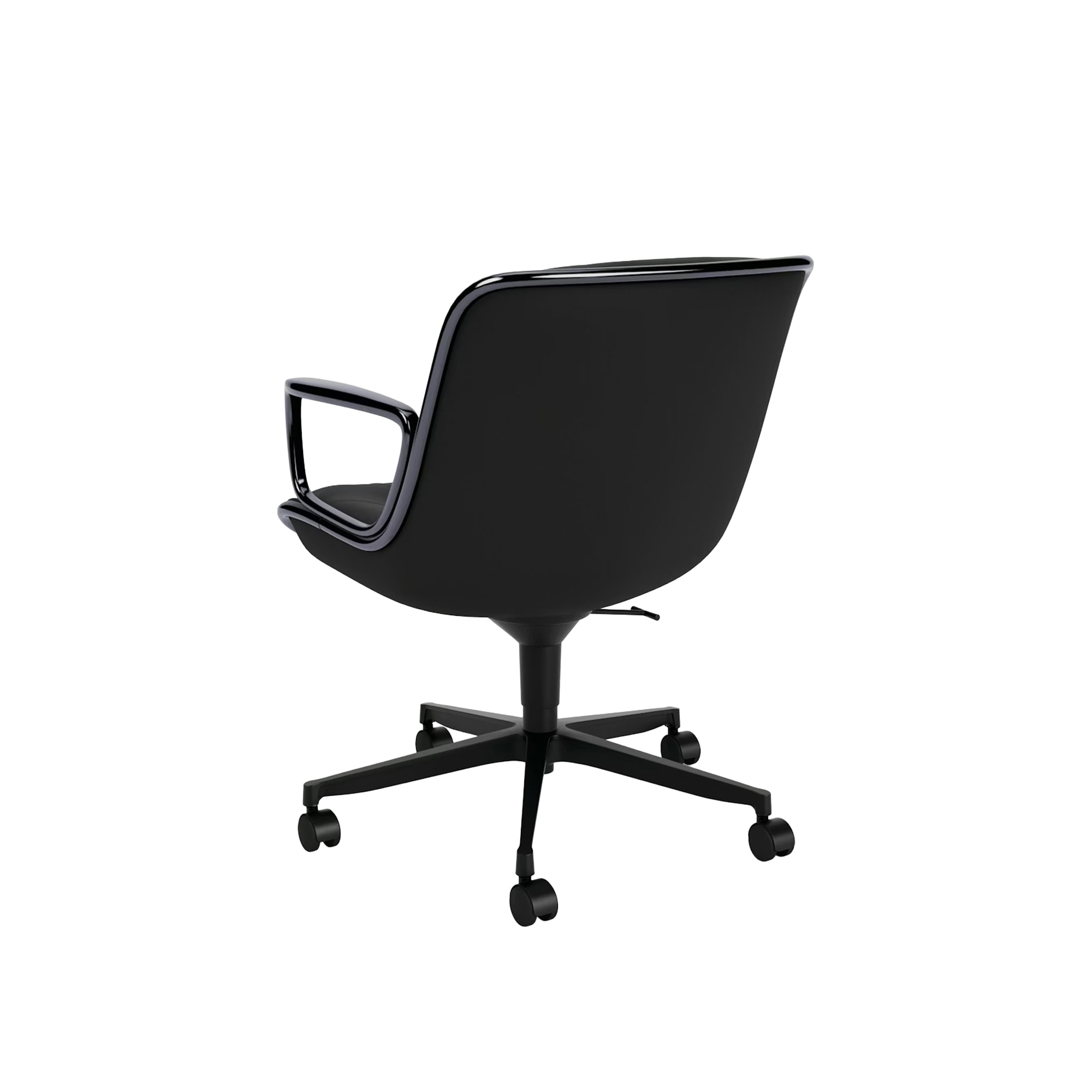 Knoll | Pollock Executive Armchair (Black Leather/Black Body)