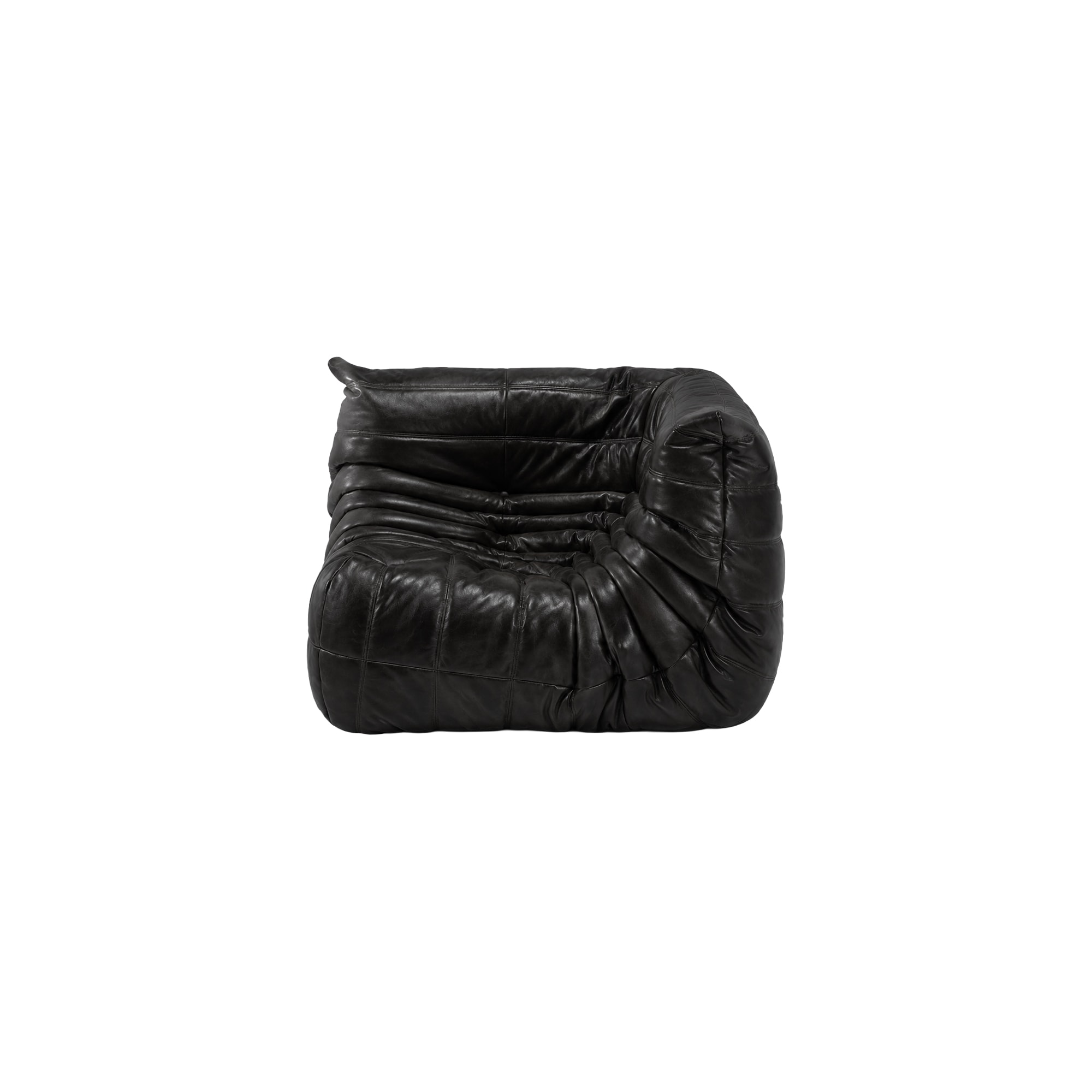 (UPHOLSTERY) 토고소파 | Black Leather Togo Corner-Sofa