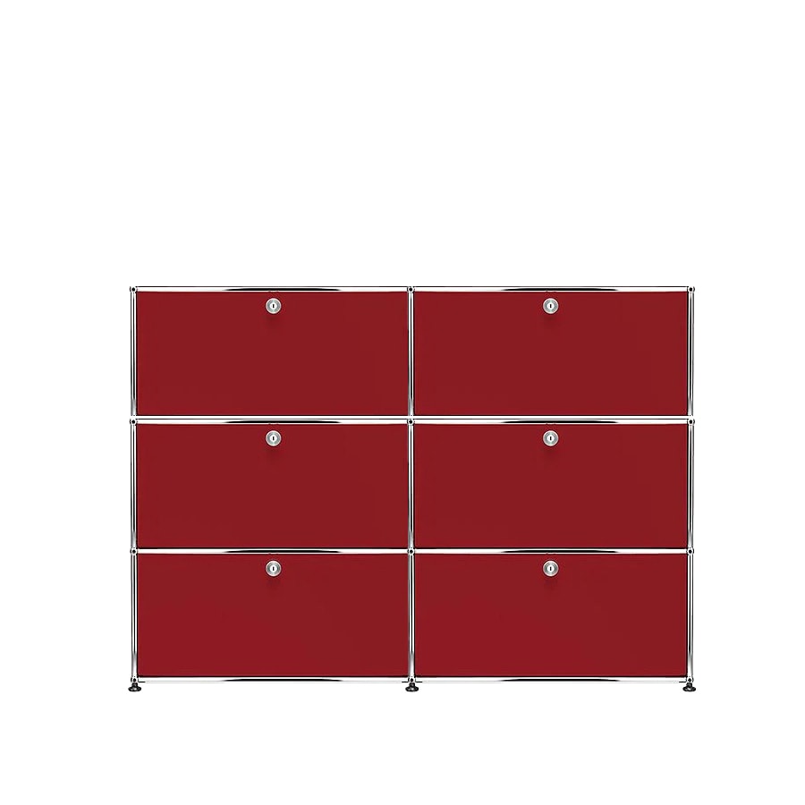 USM Haller | 2x3 Module Highboard (USM Ruby Red)