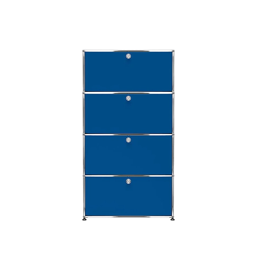 USM Haller | 1x4 Module Highboard (Gentian Blue | RAL 5010)