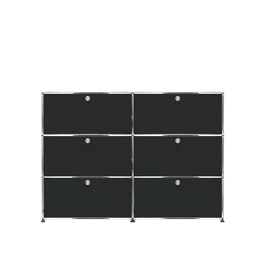 USM Haller | 2x3 Module Highboard (Graphite Black | RAL 9011)