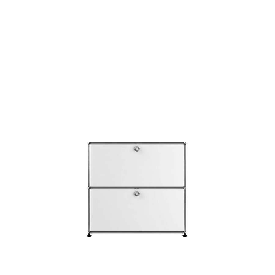 USM Haller | 1x2 Module Highboard (Pure White | RAL 9010)