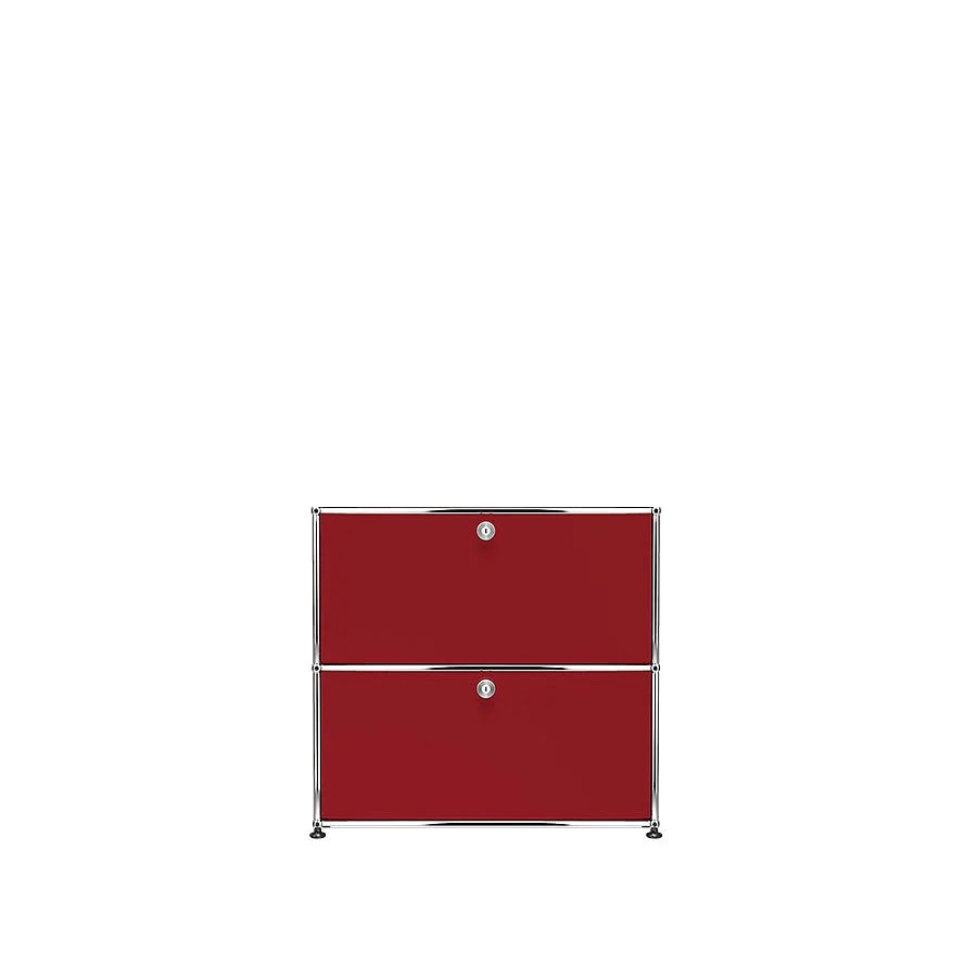 USM Haller | 1x2 Module Highboard (USM Ruby Red)