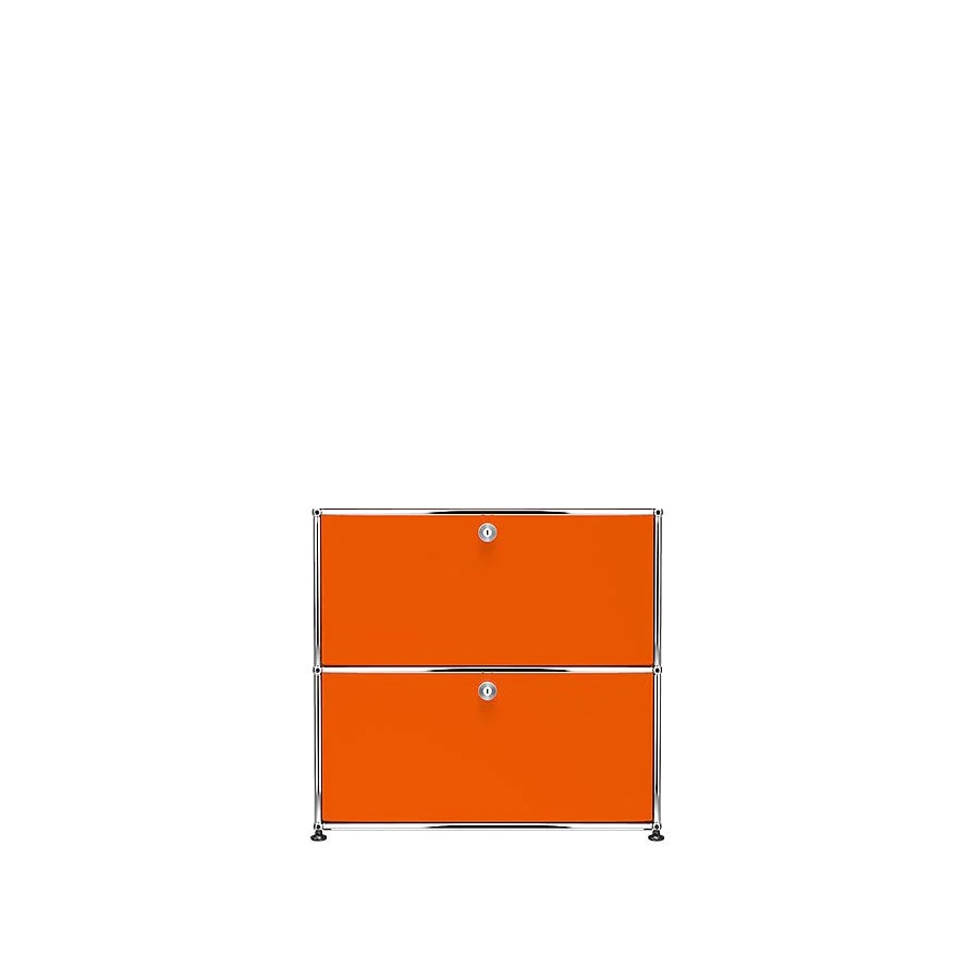 USM Haller | 1x2 Module Highboard (Pure Orange | RAL 2004)