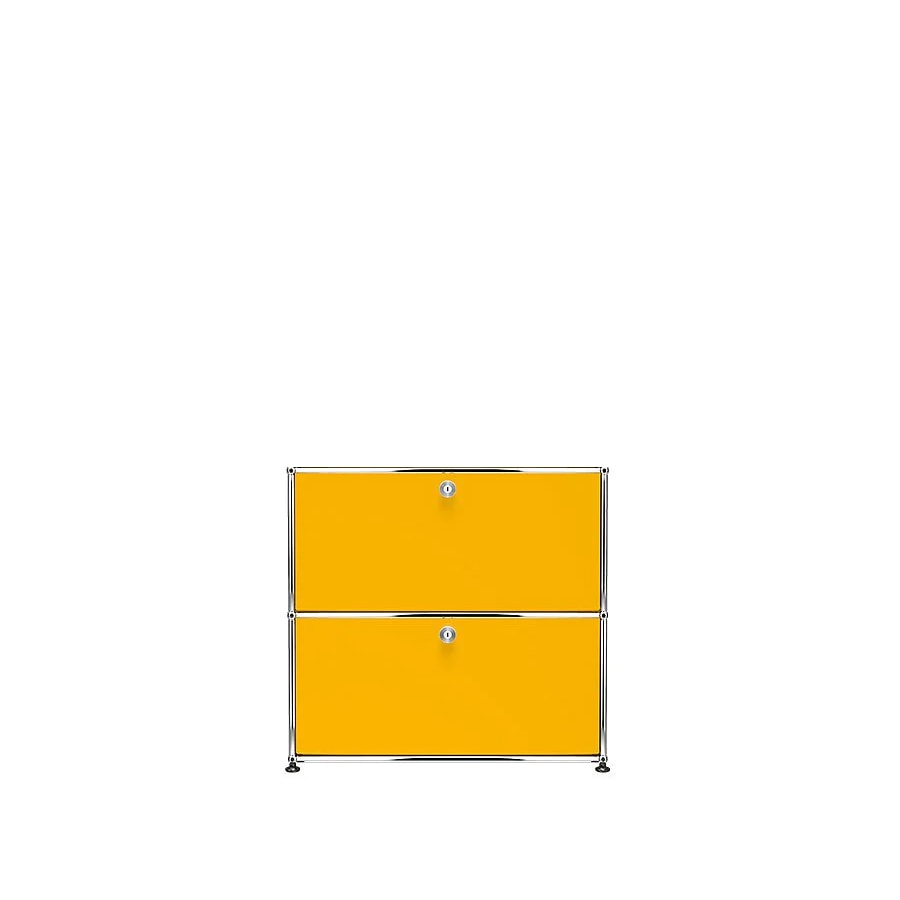 USM Haller | 1x2 Module Highboard (Golden Yellow | RAL 1004)