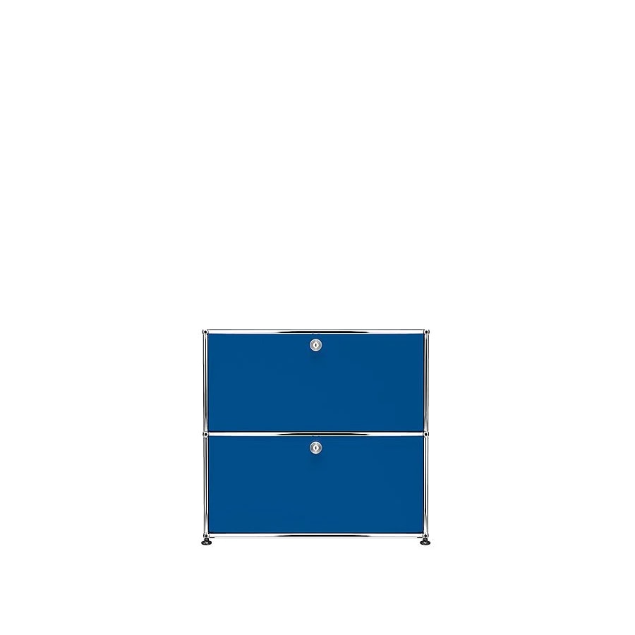 USM Haller | 1x2 Module Highboard (Gentian Blue | RAL 5010)