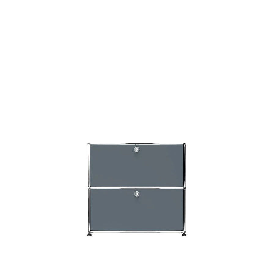 USM Haller | 1x2 Module Highboard (USM Mid Grey)