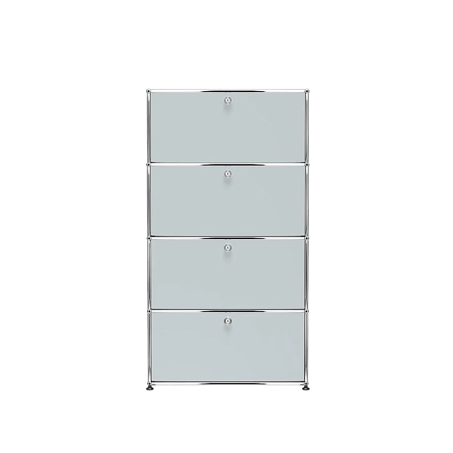 USM Haller | 1x4 Module Highboard (USM Matte Silver)