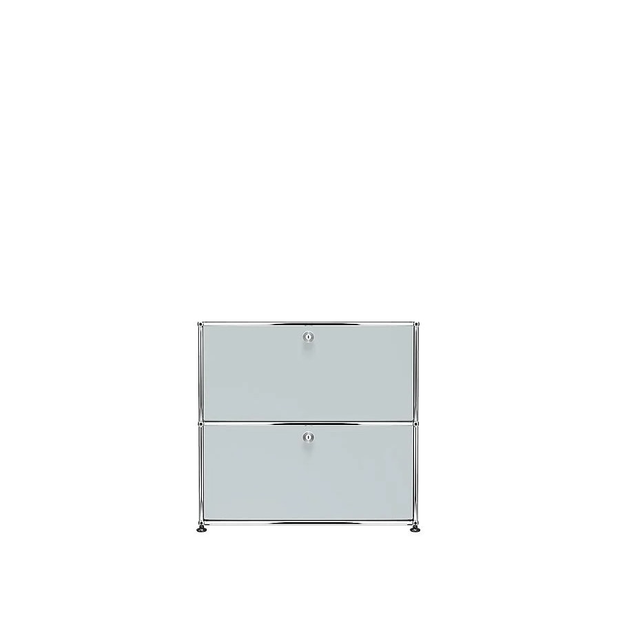 USM Haller | 1x2 Module Highboard (USM Matte Silver)