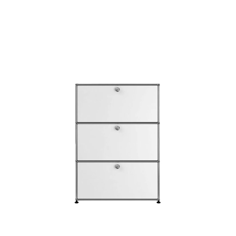 USM Haller | 1x3 Module Highboard (Pure White | RAL 9010)