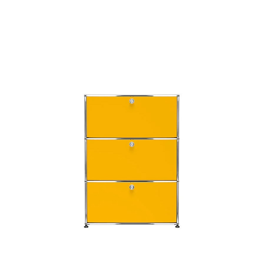 USM Haller | 1x3 Module Highboard (Golden Yellow | RAL 1004)
