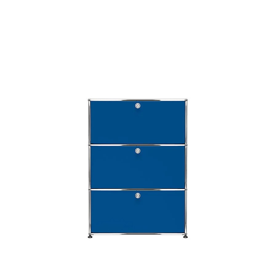 USM Haller | 1x3 Module Highboard (Gentian Blue | RAL 5010)