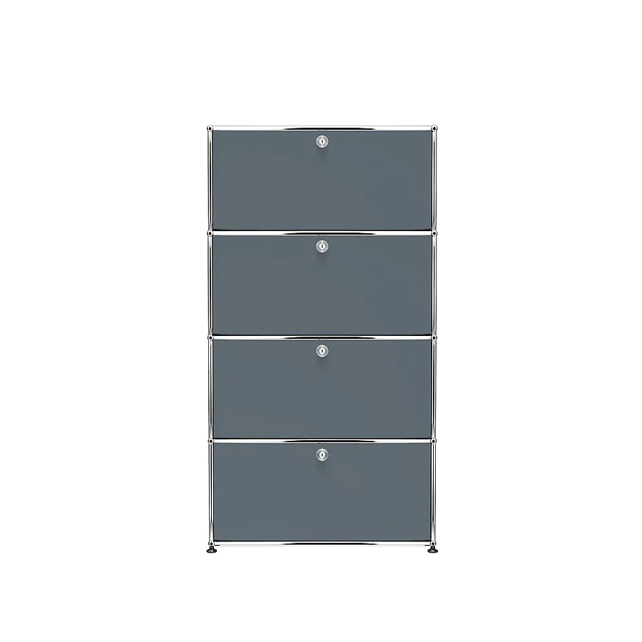 USM Haller | 1x4 Module Highboard (USM Mid Grey)