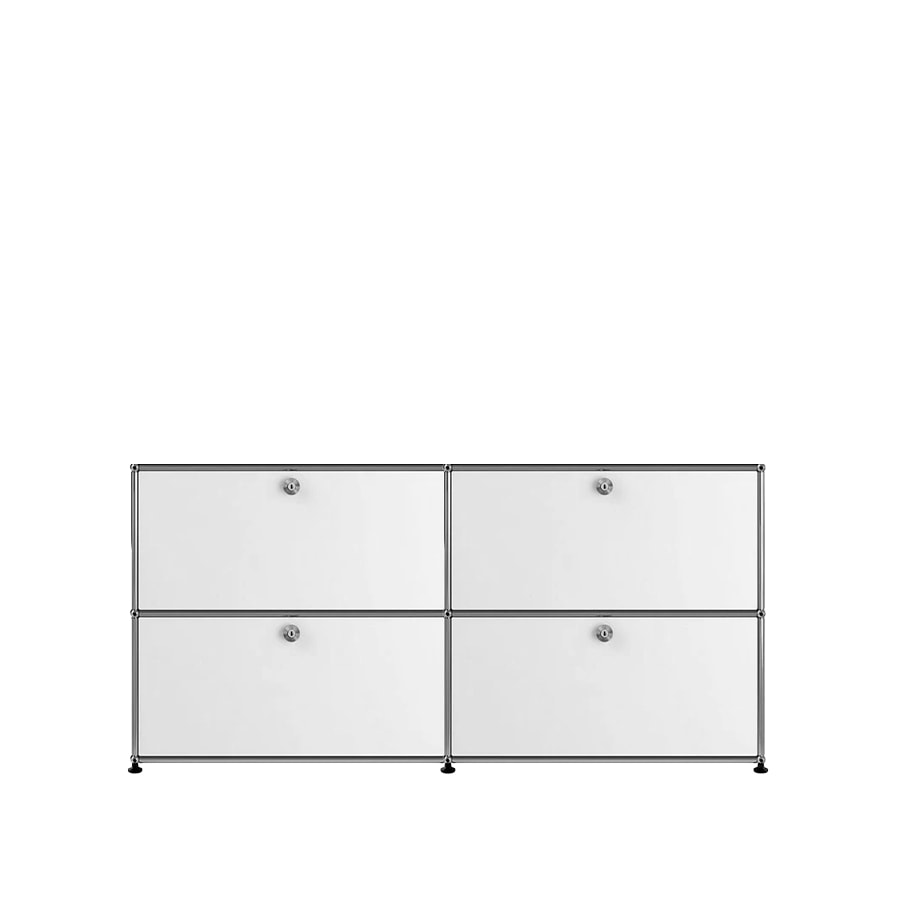 USM Haller | 2x2 Module Highboard (Pure White | RAL 9010)