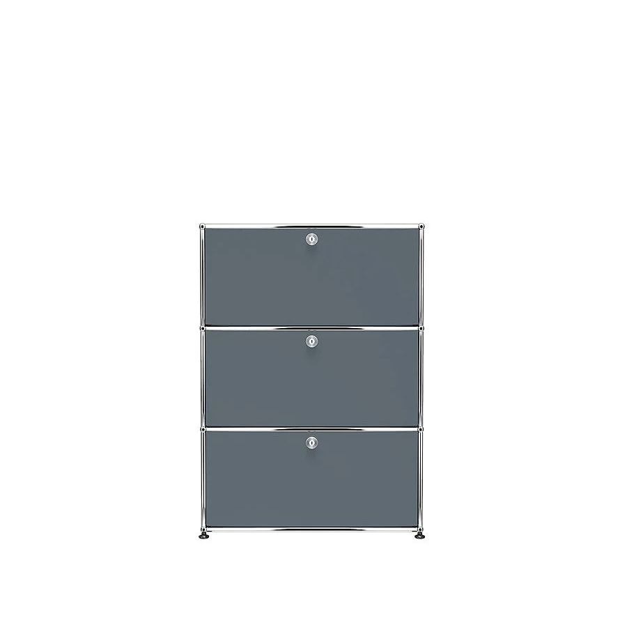 USM Haller | 1x3 Module Highboard (USM Mid Grey)