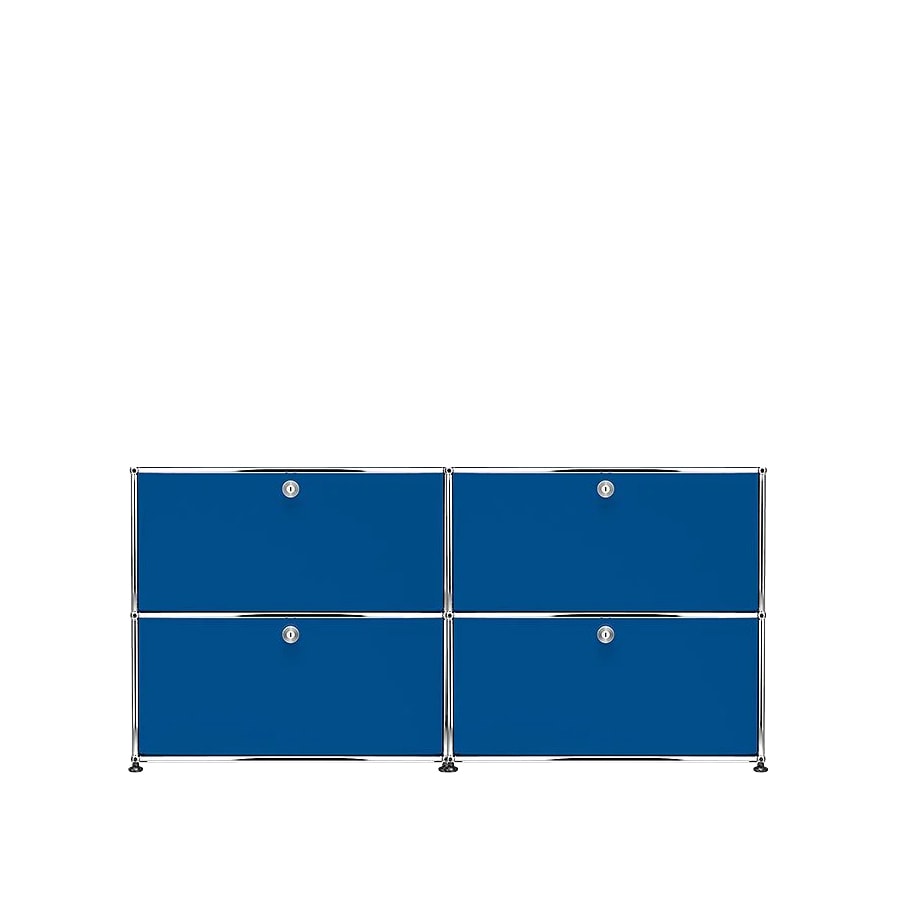 USM Haller | 2x2 Module Highboard (Gentian Blue | RAL 5010)