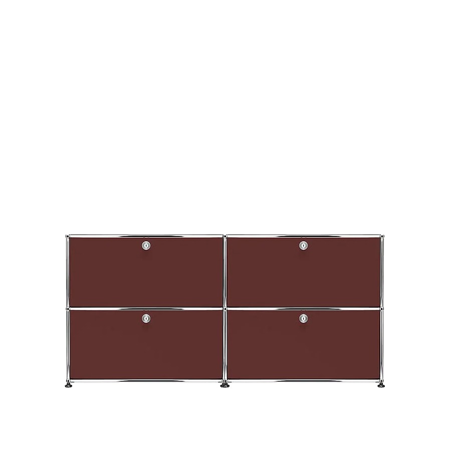USM Haller | 2x2 Module Highboard (USM Brown)