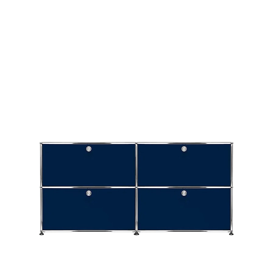 USM Haller | 2x2 Module Highboard (Steel Blue | RAL 5011)