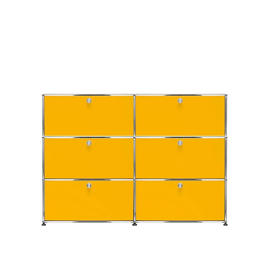 USM Haller | 2x3 Module Highboard (Golden Yellow | RAL 1004)