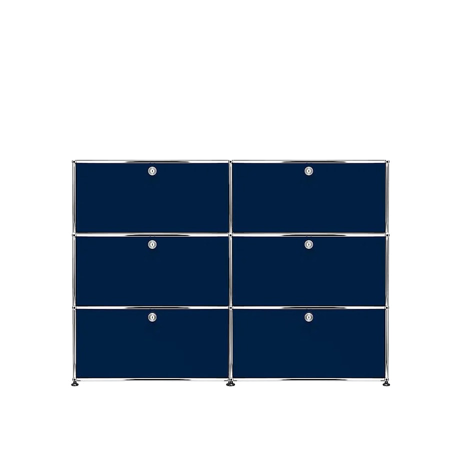USM Haller | 2x3 Module Highboard (Steel Blue | RAL 5011)
