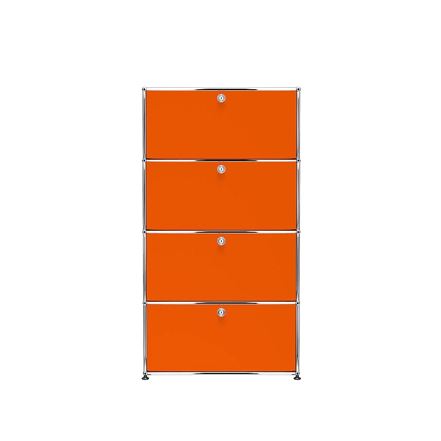 USM Haller | 1x4 Module Highboard (Pure Orange | RAL 2004)