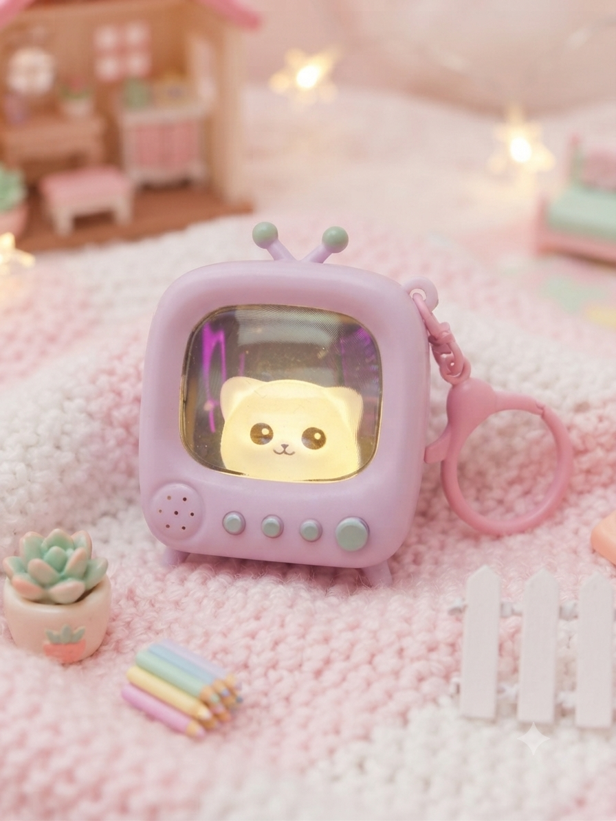 고양이 티비 키링 3종