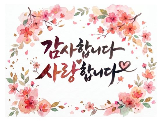뒷면 시안 — 감사합니다 사랑합니다 A