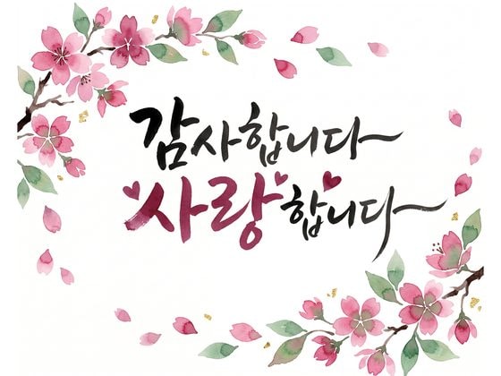 뒷면 시안 — 감사합니다 사랑합니다 B