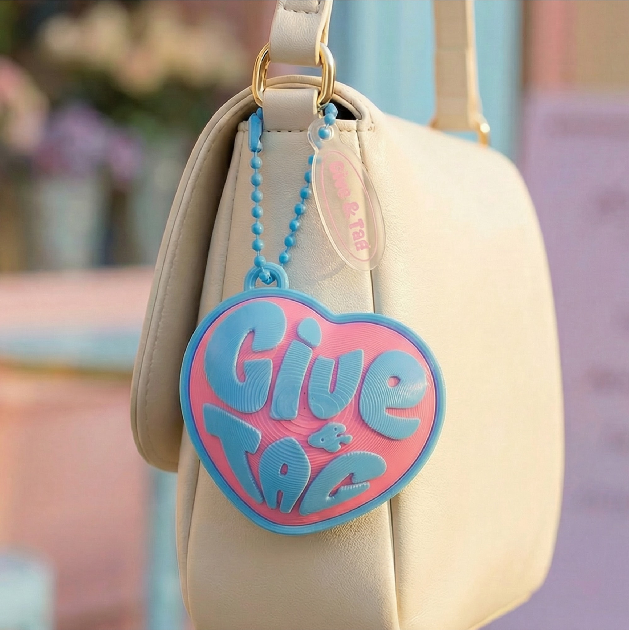 Give&Tag 클릭커 키링(핑크블루)