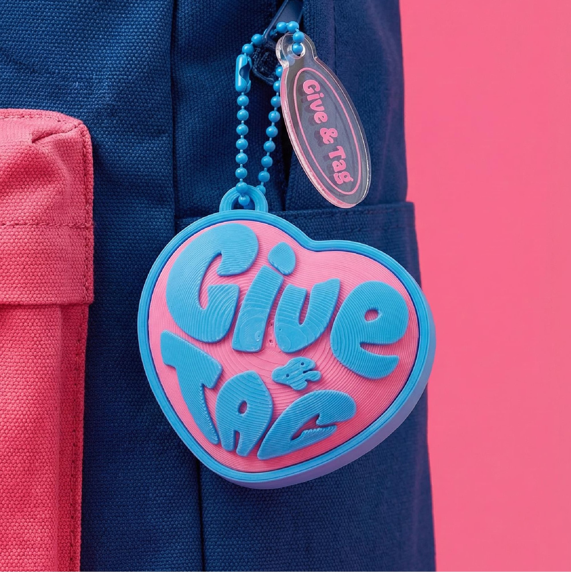 Give&Tag 클릭커 키링(핑크블루)