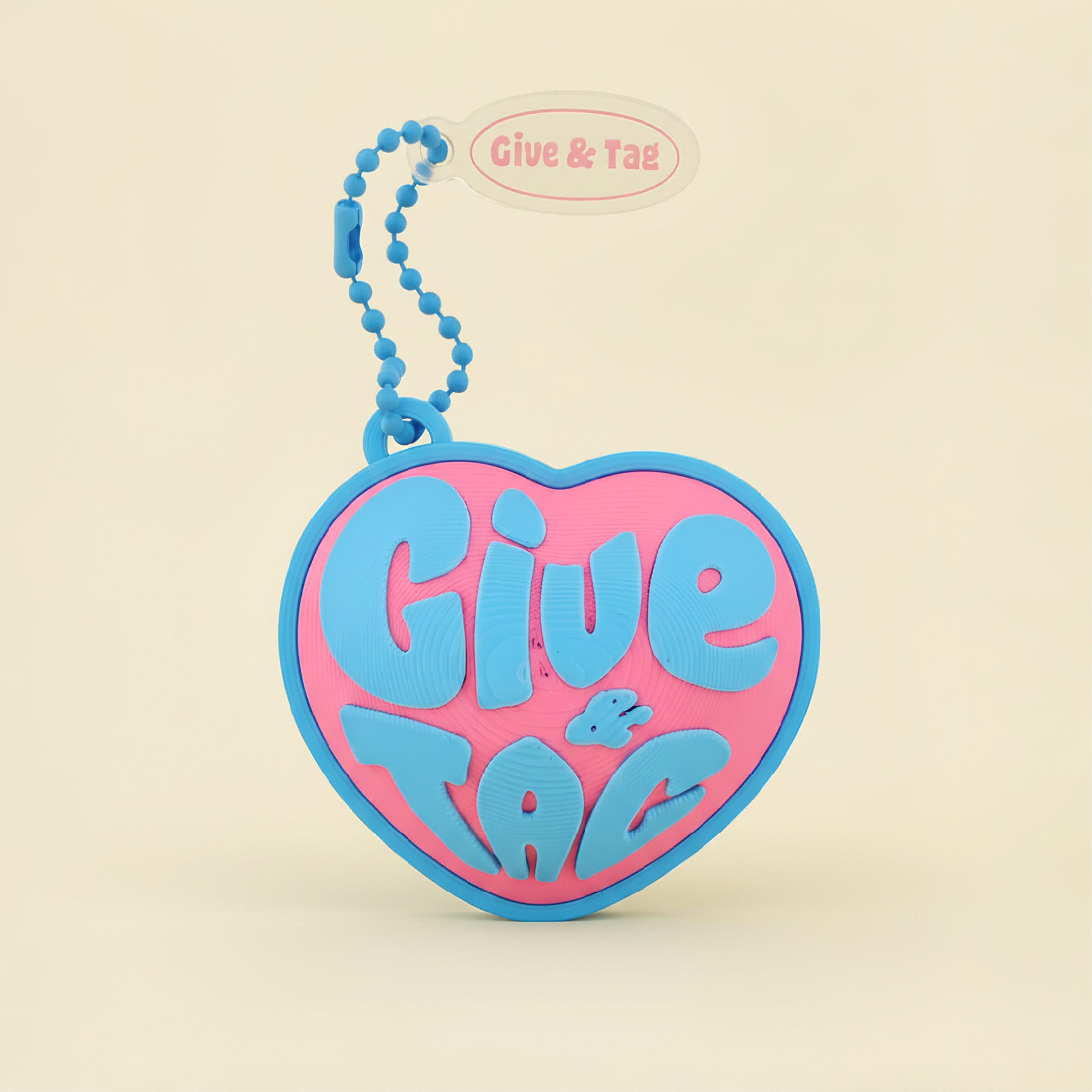 Give&Tag 클릭커 키링(핑크블루)