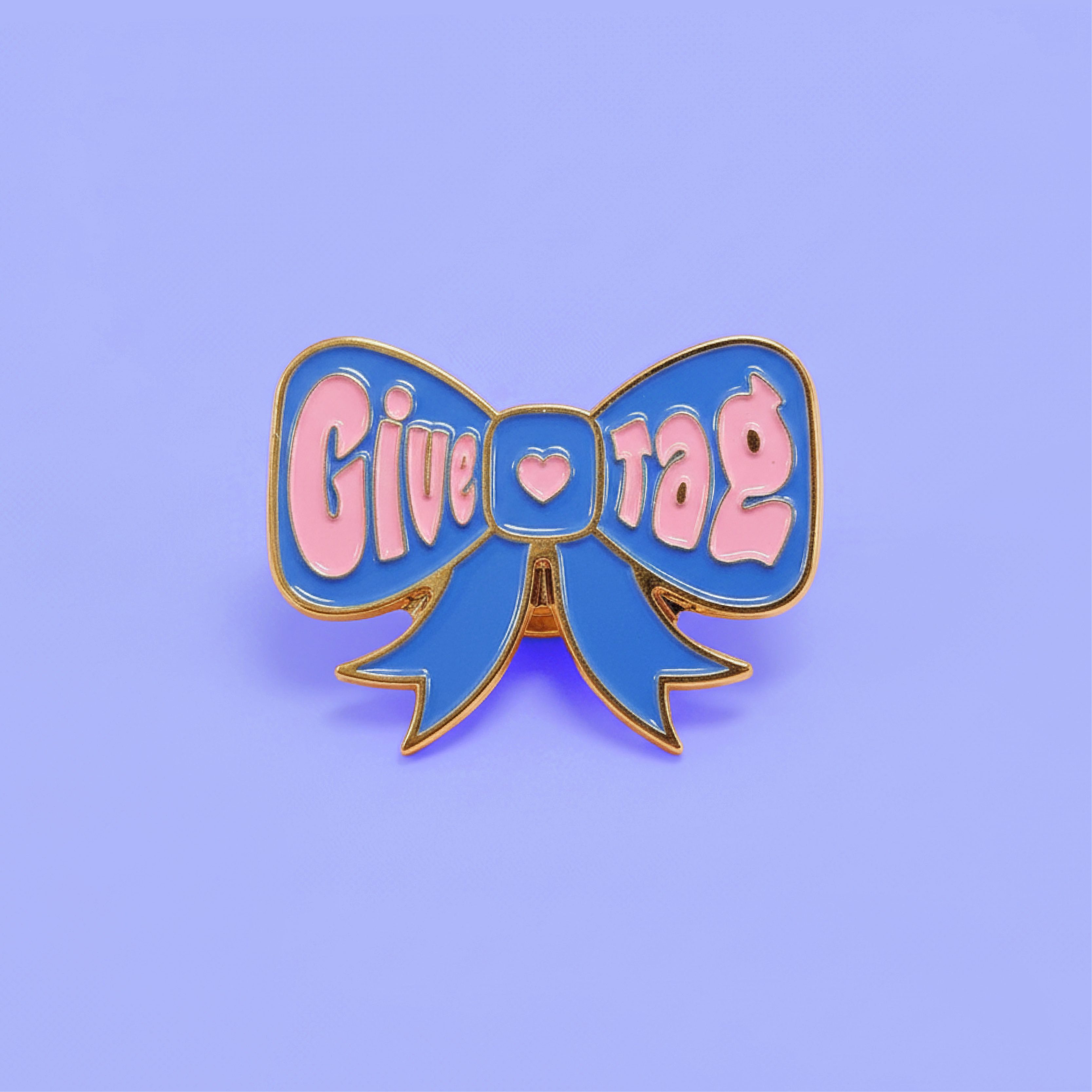 Give&Tag 리본 금속 핀뱃지