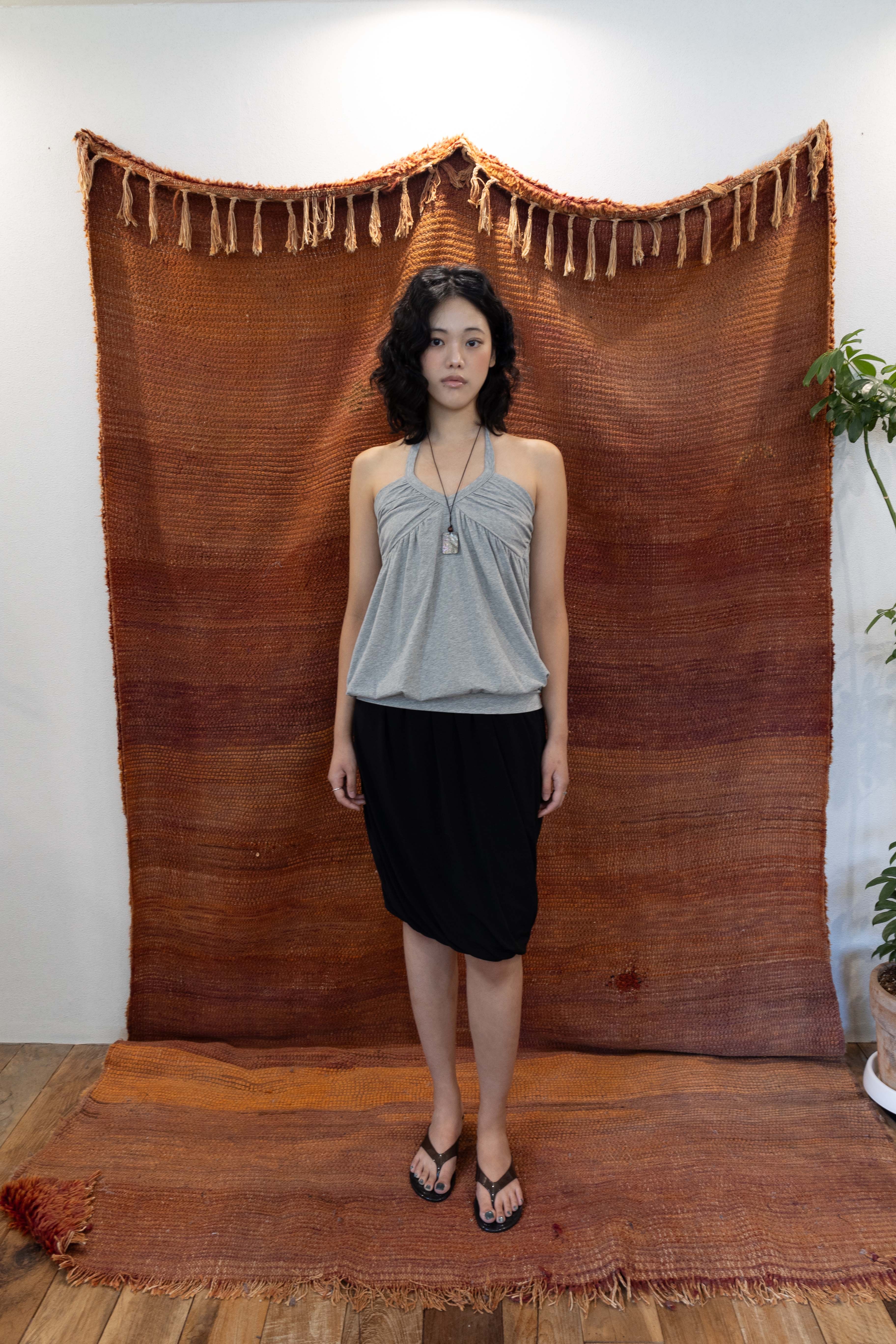 midi shirring banding Skirt