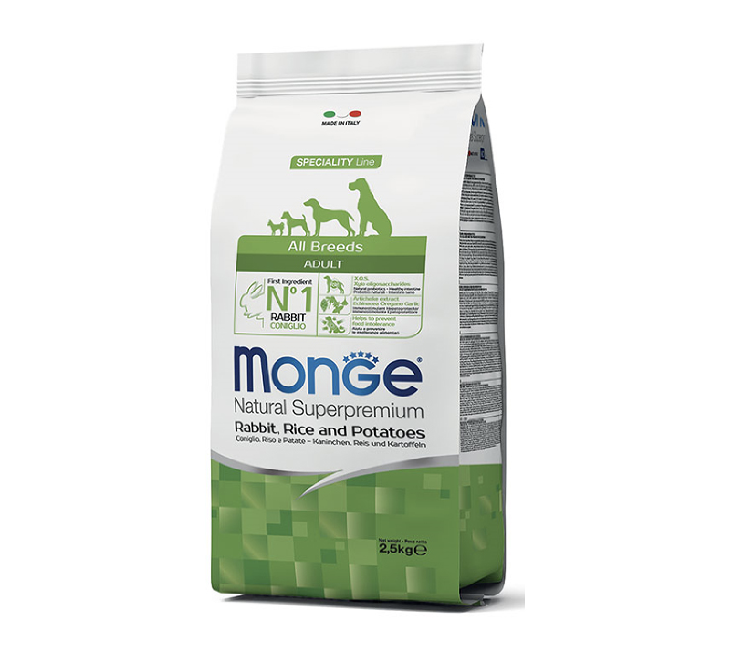 [DOG]몬지 모노프로틴(L.ID) 올브리드 어덜트 토끼고기 2.5kg, 12kg
