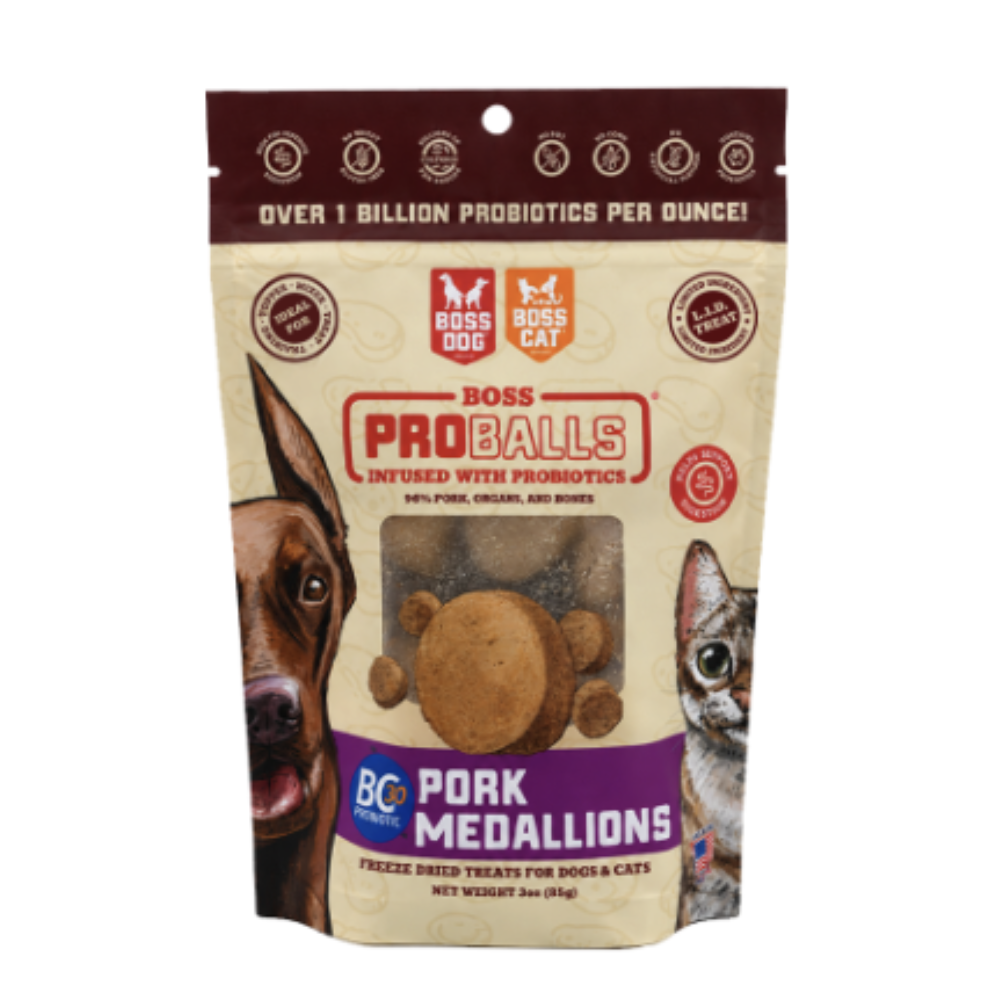 보스독 동결건조 프로볼 포크 메달리온 트릿 85g (3oz)