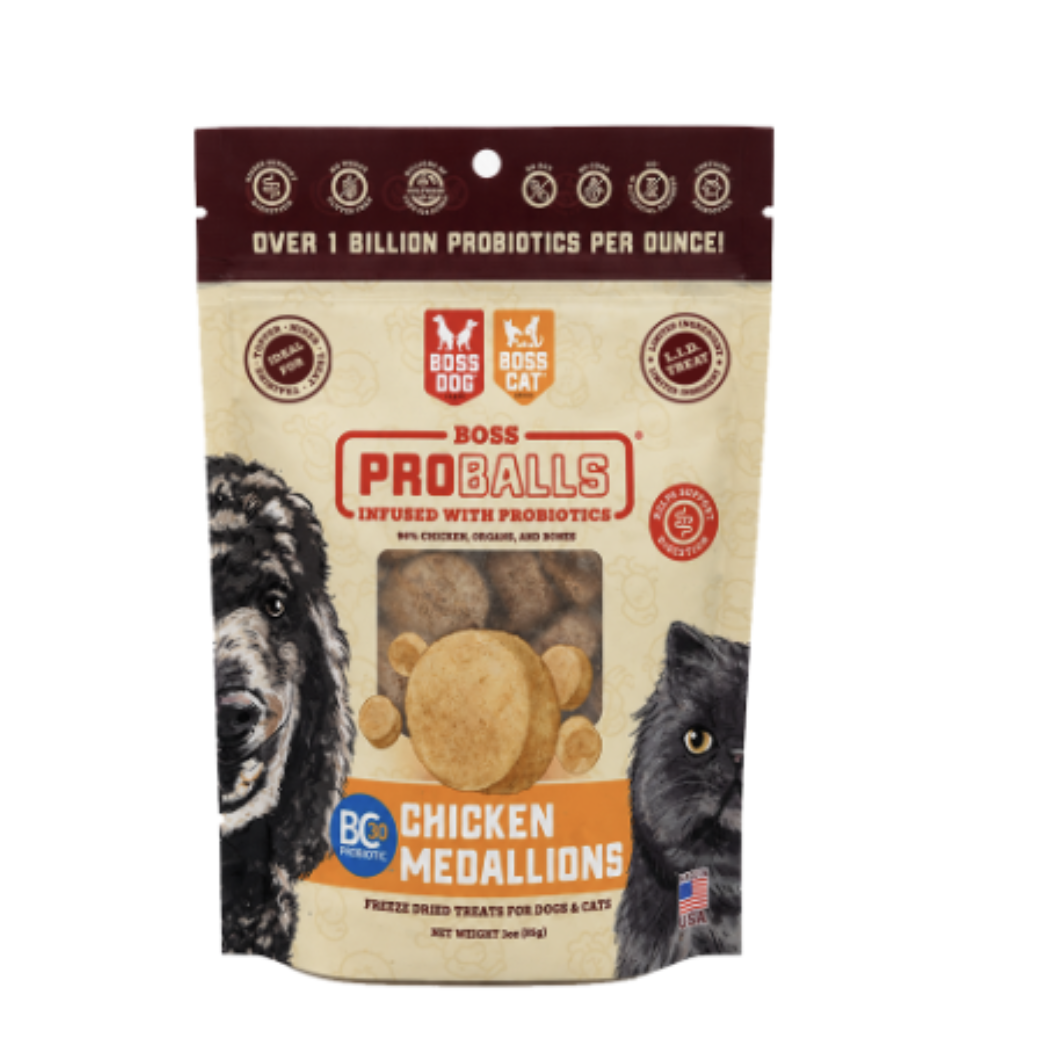 보스독 동결건조 프로볼 치킨 메달리온 트릿 85g (3oz)