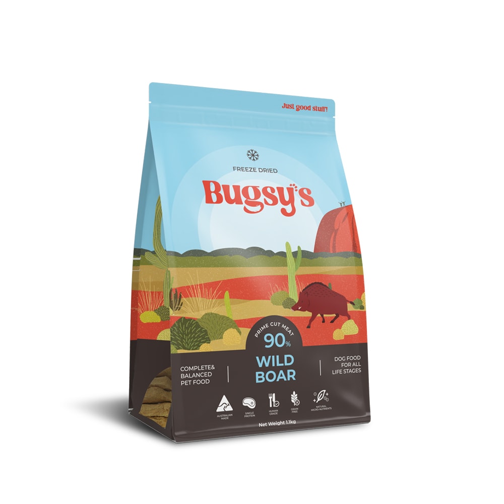 벅시 와일드 보어 (야생 멧돼지) 스테이크 동결건조 사료 1.1kg