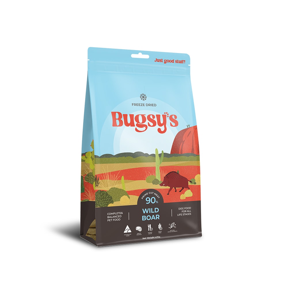벅시 와일드 보어 (야생 멧돼지) 스테이크 동결건조 사료 425g