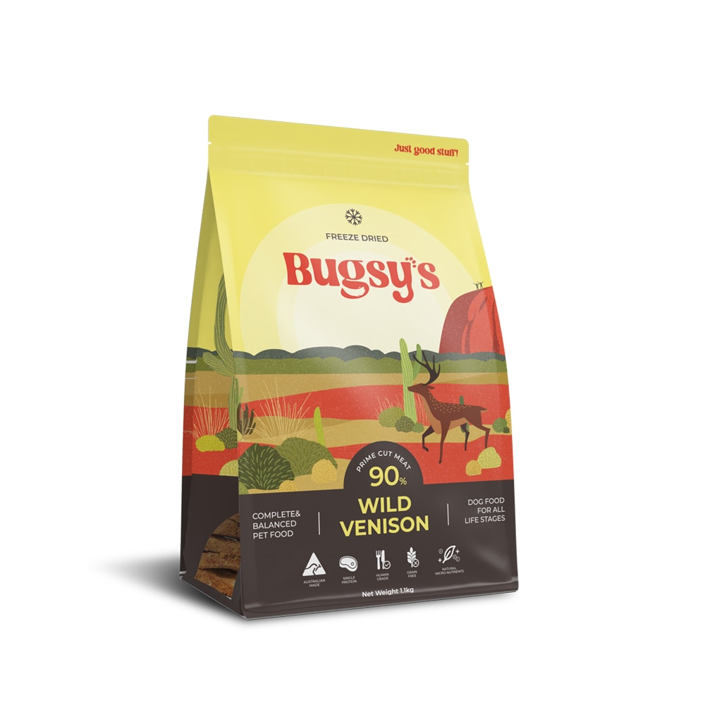 벅시 와일드 베니슨 (야생 사슴) 스테이크 동결건조 사료 1.1kg