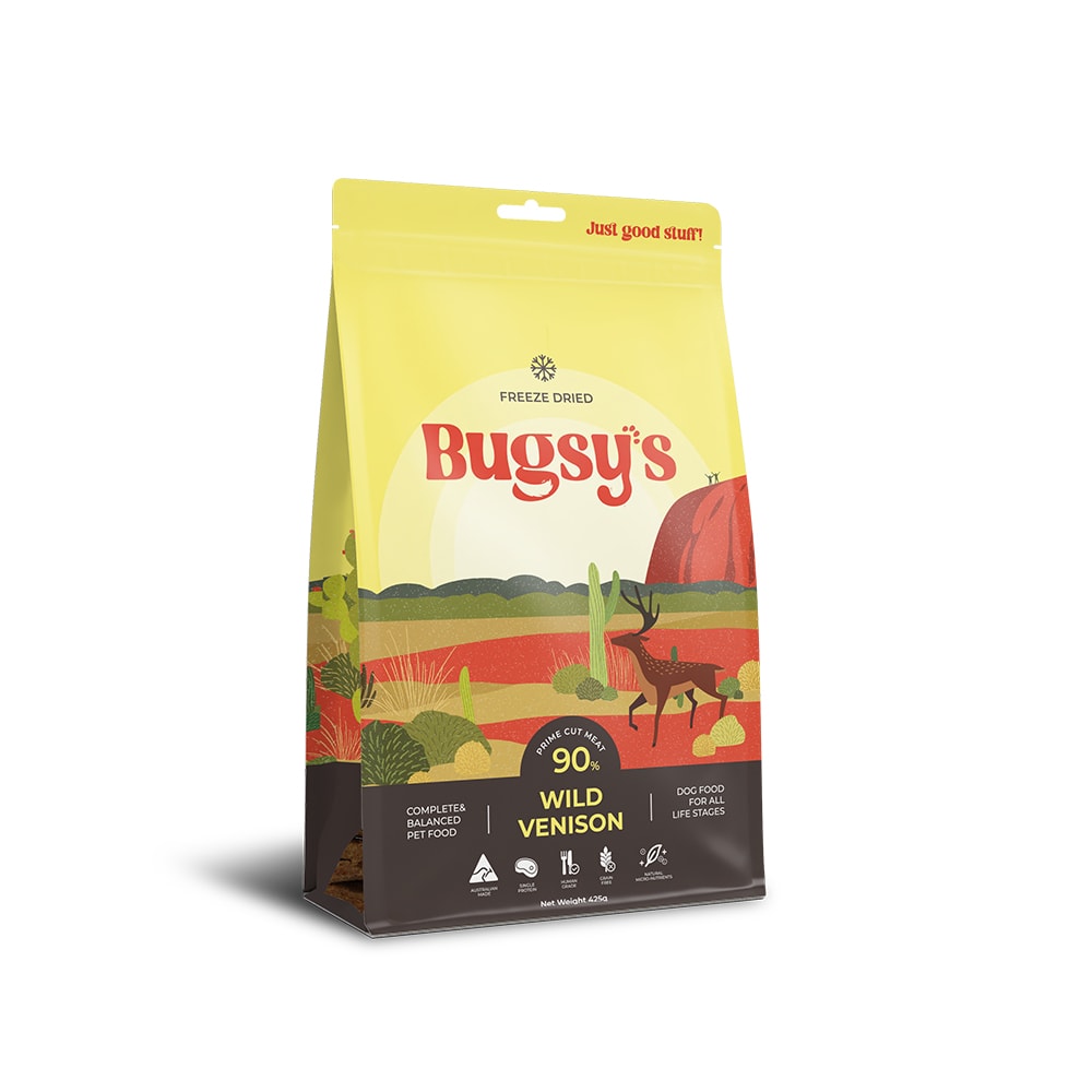 벅시 와일드 베니슨 (야생 사슴) 스테이크 동결건조 사료 425g