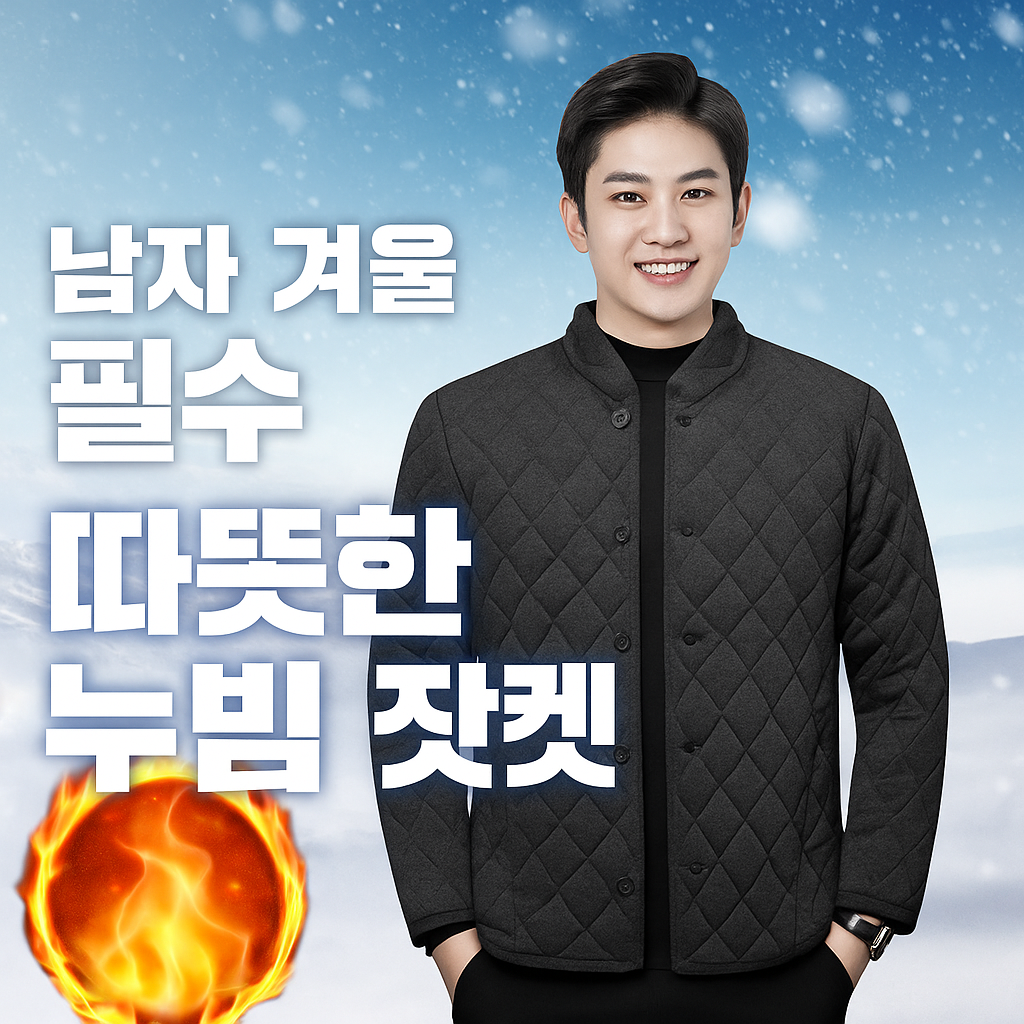 남성 데일리 경량패딩 자켓 누빔 점퍼 겨울 보온 아우터 (오후 3시 마감 당일출고)