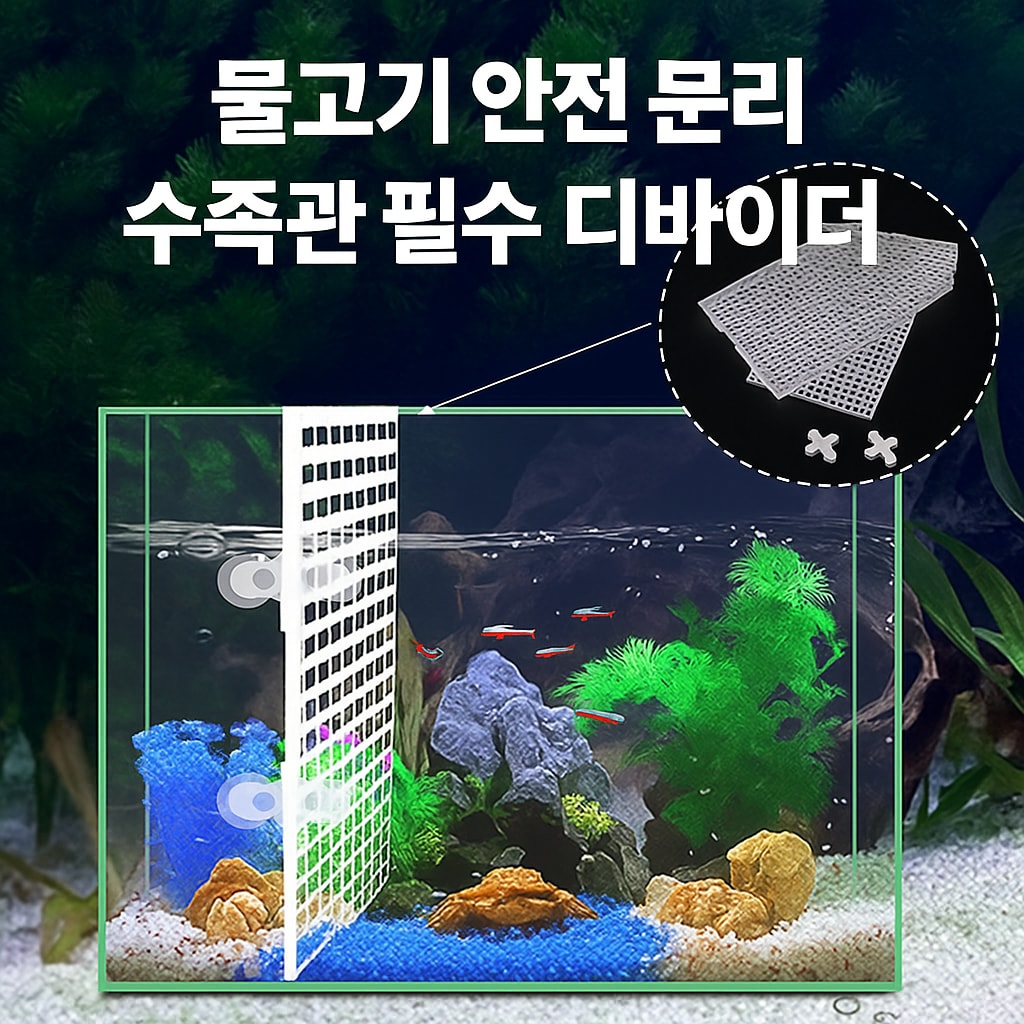 수족관 어항 분리판 격리 가림막 칸막이 치어 보호 점프 방지망 (오후 2시 마감 당일출고)
