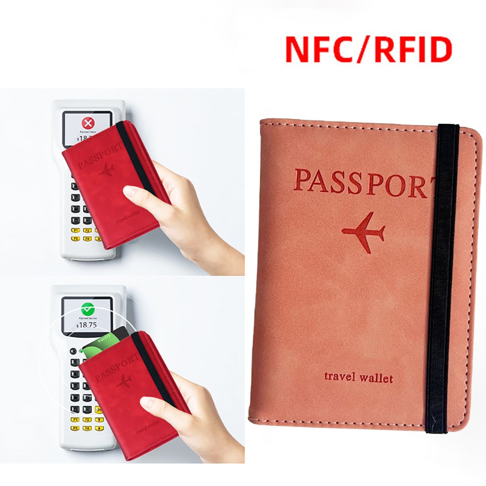 행사날 여권케이스 해킹방지 RFID 차단 여행 필수품 가죽 파우치 지갑