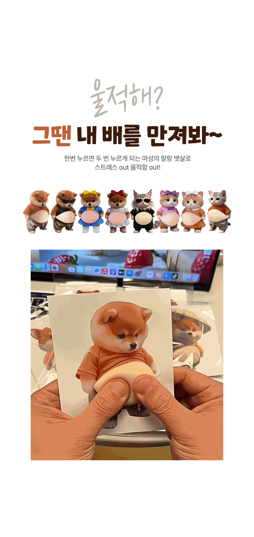 행사날 오후 3시 당일발송 말랑뱃살 3D 문콕방지 쿠션 스티커 6종 도어가드 이미지