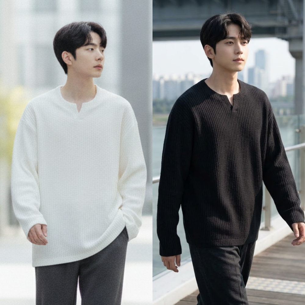 [당일발송] 행사날 스몰 V넥 루즈 니트티 부드러운 여리핏 데일리 이너 (오후 3시 마감)