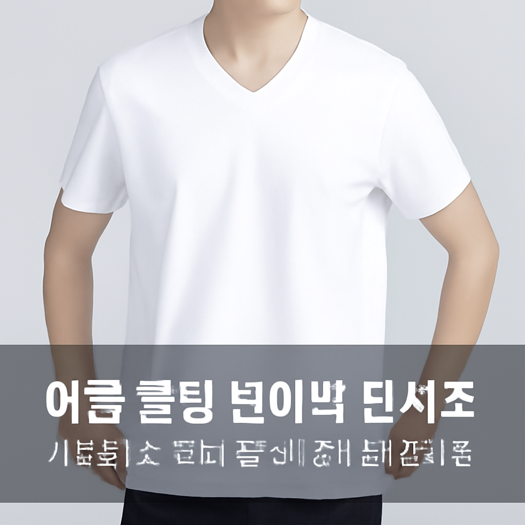 남성 쿨링 무지 브이넥 반팔티 검정 시원한 데일리 슬림핏 (오전 10시 마감 당일출고)