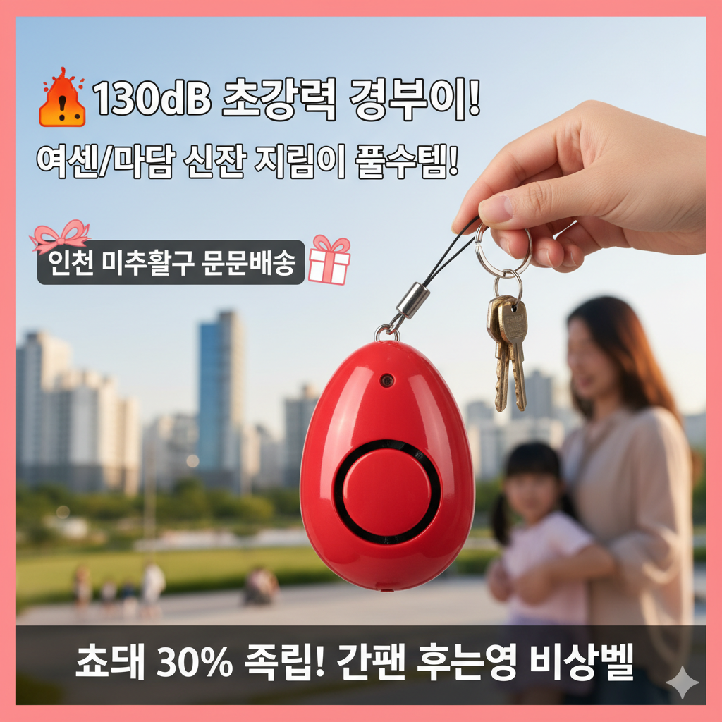 여성 아동 자기방어 휴대용 비상벨 경보기 125dB 안심 귀가 호신용품 (오후 3시 마감 당일출고)